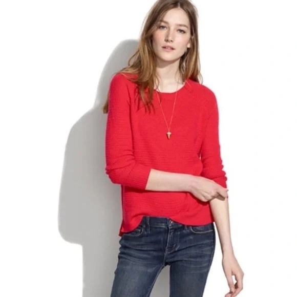 Madewell Northstar Red Merino Wool Pullover Sweater XS - Picture 1 of 7